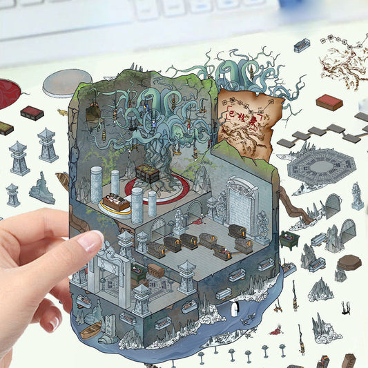 Link 22: Horror Spooky Stories Chinese Wedding Doomsday Scenery 3D DIY Scene Stickers