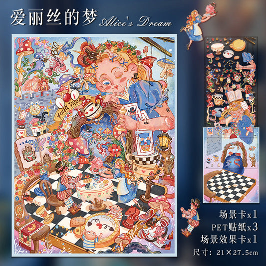 Link 9: 51.0 Different Scenery Stickers 3D Stereoscopic Cottage Scene 12 Themes DIY