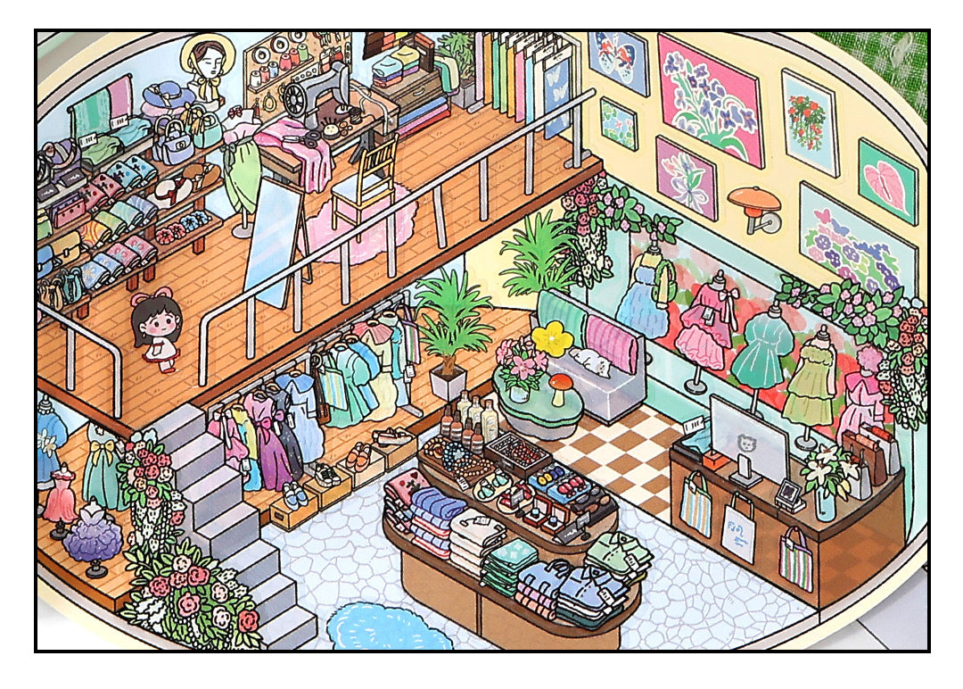 Link 50: 12 Themes Scene Stickers With Covers Scenery Journal Material Stickers