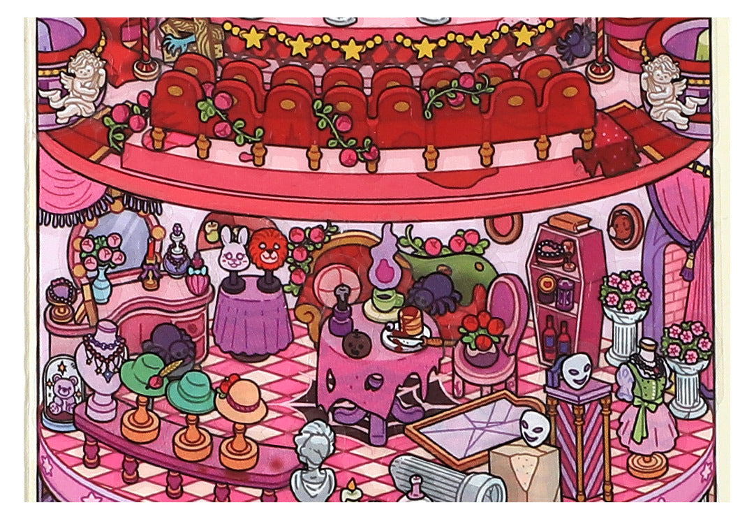 Link 50: 12 Themes Scene Stickers With Covers Scenery Journal Material Stickers