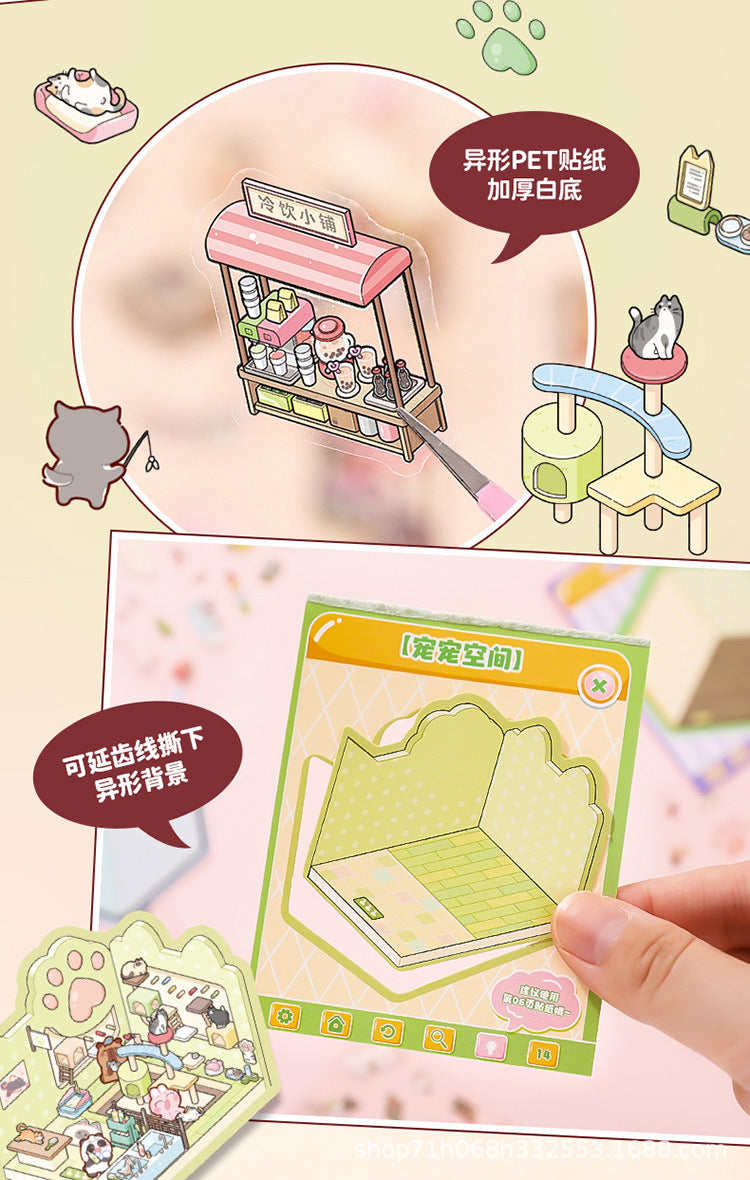 Link 45: 8 Themes in a Book 3D Mini Micro Scene Stickers Books