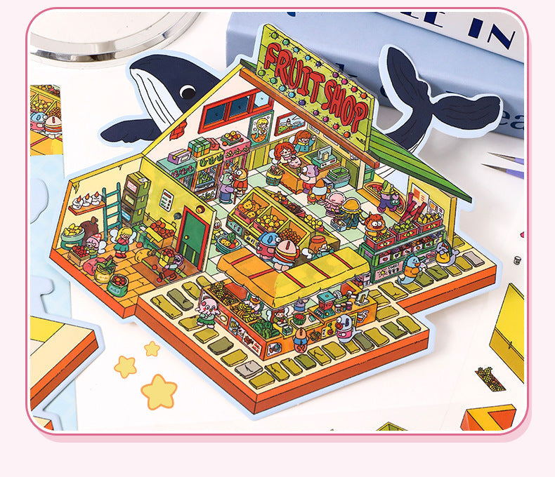 Link 1: 3D Scene Stickers Miniature Scene Collage Journal Stickers DIY Stickers