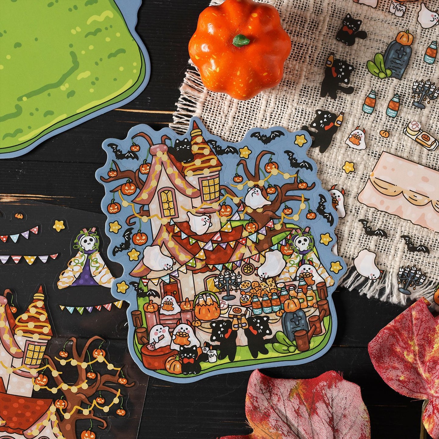 Link 43: Halloween Limited 3D Miniature Scene Stickers Halloween Stickers DIY Scenery Stickers