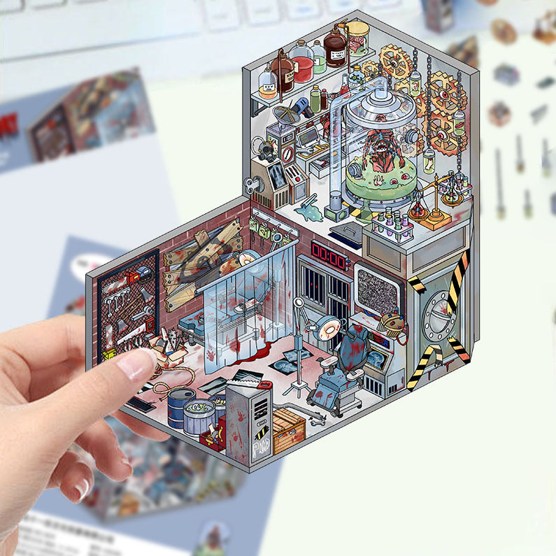 Link 22: Horror Spooky Stories Chinese Wedding Doomsday Scenery 3D DIY Scene Stickers