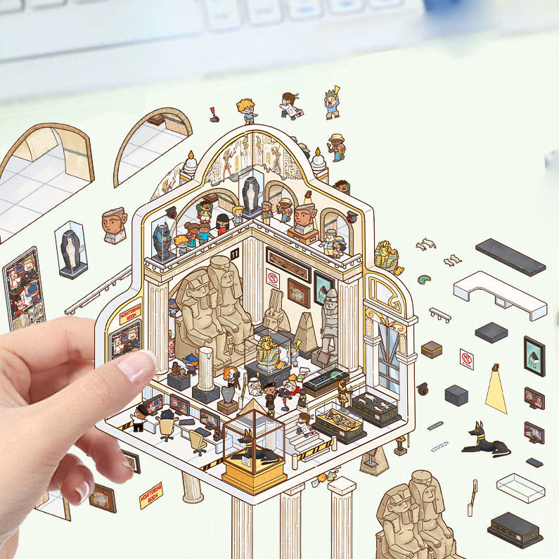 Link 22: Horror Spooky Stories Chinese Wedding Doomsday Scenery 3D DIY Scene Stickers