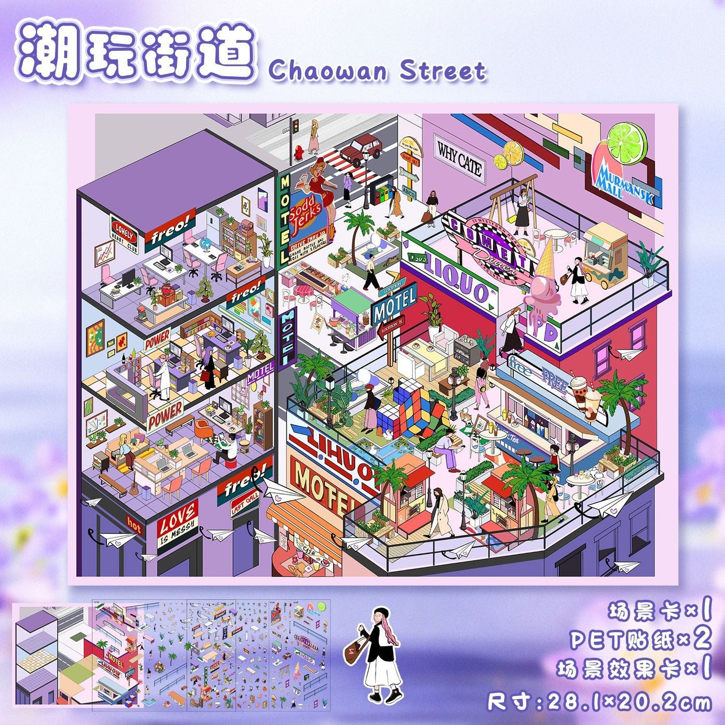 Link 1: 3D Scene Stickers Miniature Scene Collage Journal Stickers DIY Stickers