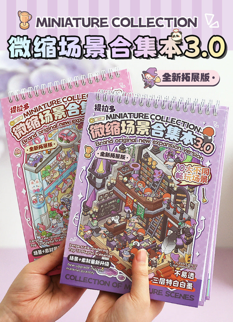Link 28: Miniature Scene Stickers Books 3D Dollhouse Girl Children's Toys DIY Scrapbook Stickers