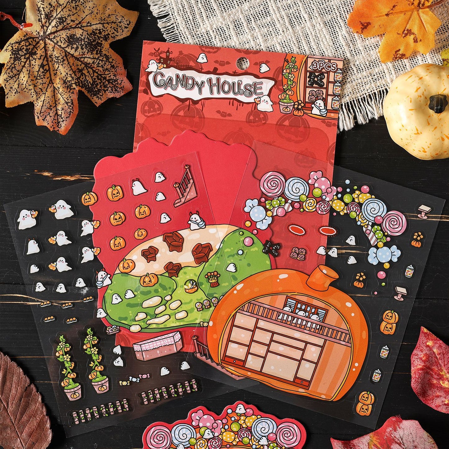 Link 43: Halloween Limited 3D Miniature Scene Stickers Halloween Stickers DIY Scenery Stickers