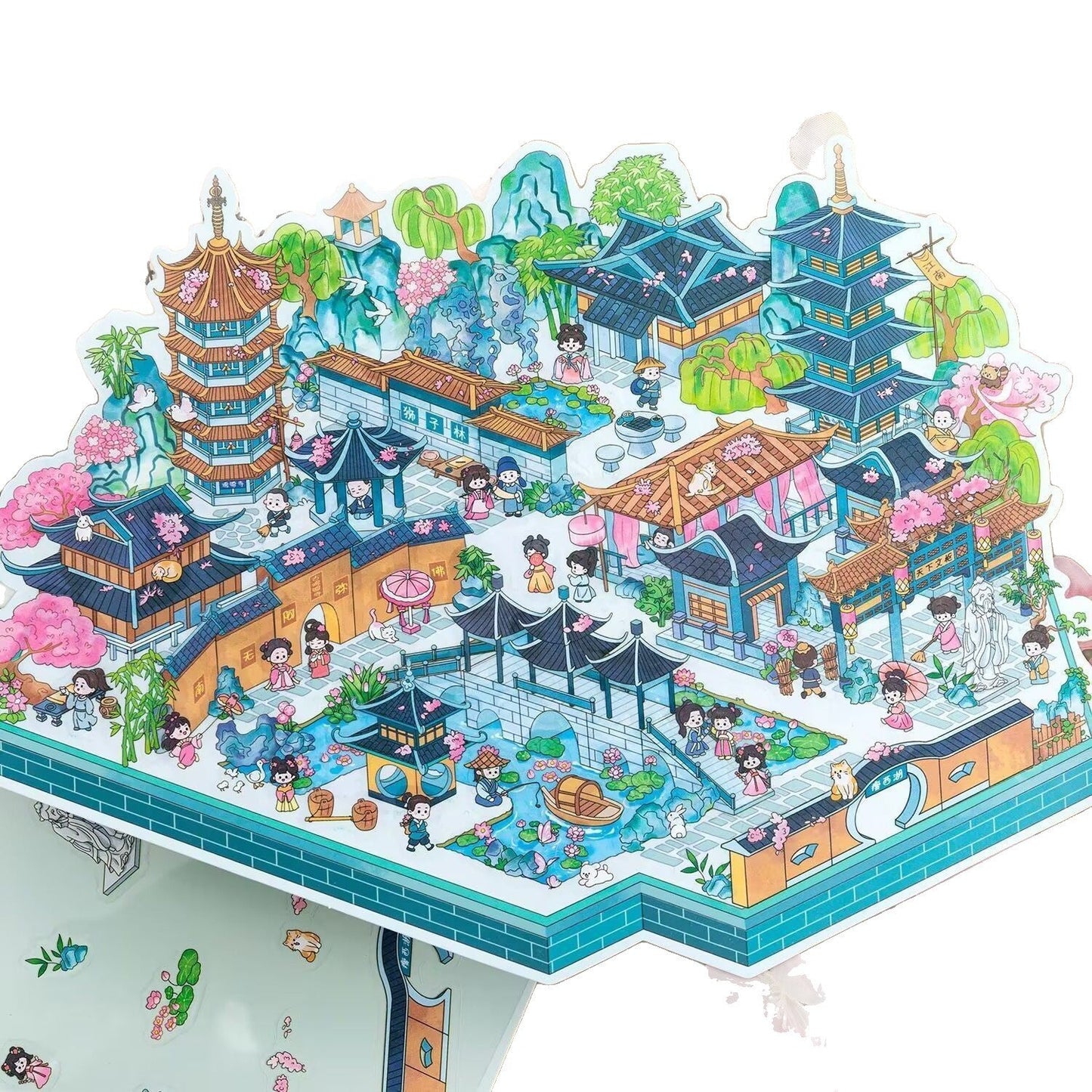 Link 27: Travel Scenery Stickers City Series Hangzhou Jiangnan Large Size High Difficulty Chinese Style