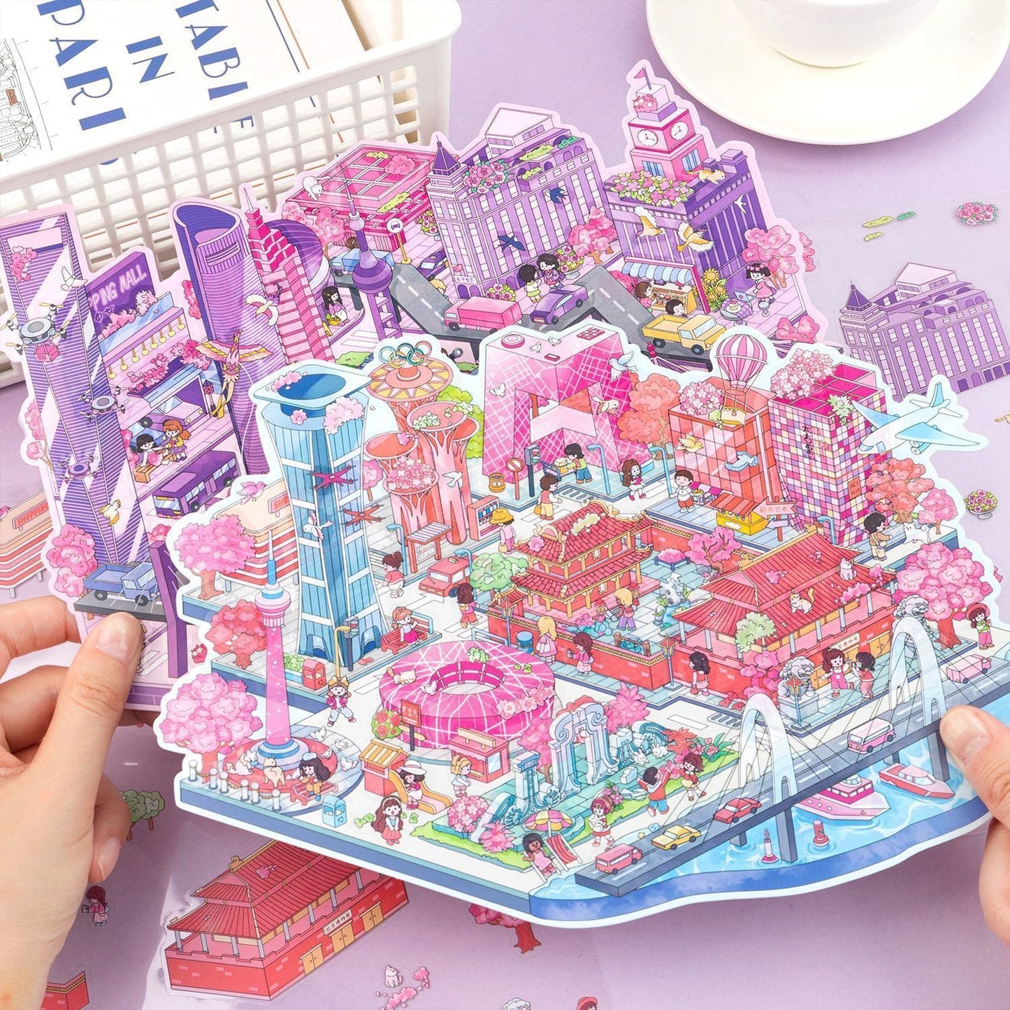 Link 27: Travel Scenery Stickers City Series Hangzhou Jiangnan Large Size High Difficulty Chinese Style
