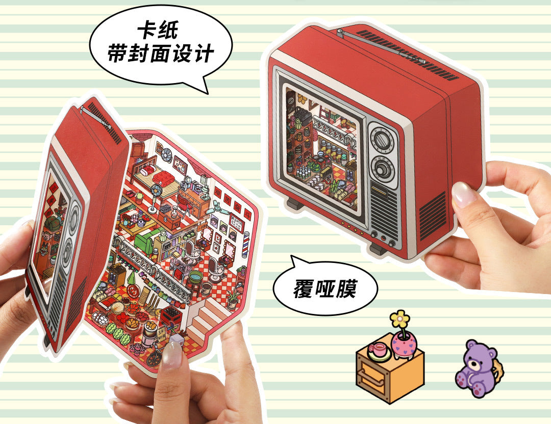 Link 50: 12 Themes Scene Stickers With Covers Scenery Journal Material Stickers