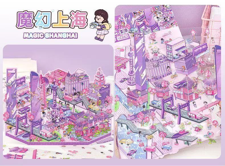 Link 27: Travel Scenery Stickers City Series Hangzhou Jiangnan Large Size High Difficulty Chinese Style