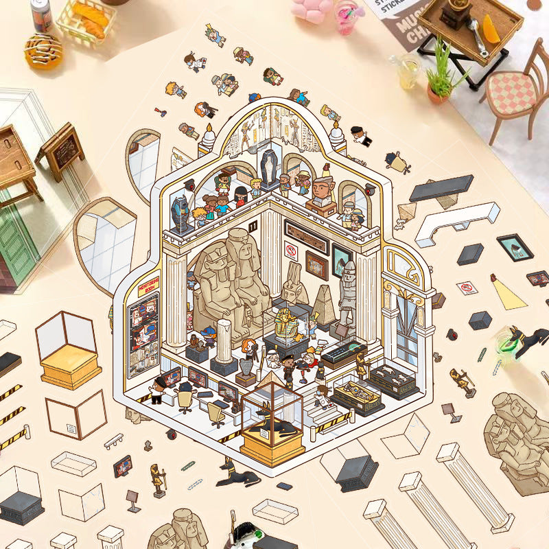 Link 22: Horror Spooky Stories Chinese Wedding Doomsday Scenery 3D DIY Scene Stickers
