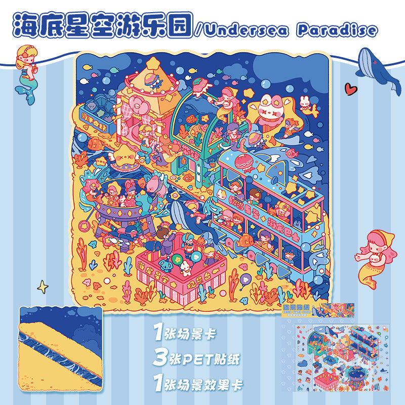 Link 1: 3D Scene Stickers Miniature Scene Collage Journal Stickers DIY Stickers