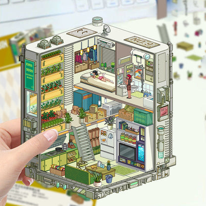 Link 22: Horror Spooky Stories Chinese Wedding Doomsday Scenery 3D DIY Scene Stickers