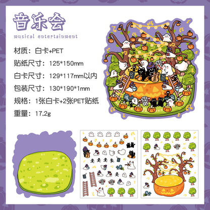 Link 43: Halloween Limited 3D Miniature Scene Stickers Halloween Stickers DIY Scenery Stickers