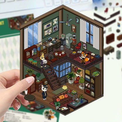 Link 22: Horror Spooky Stories Chinese Wedding Doomsday Scenery 3D DIY Scene Stickers