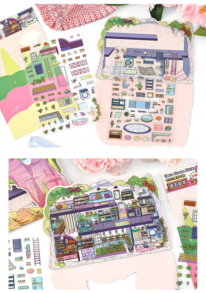 Link 50: 12 Themes Scene Stickers With Covers Scenery Journal Material Stickers