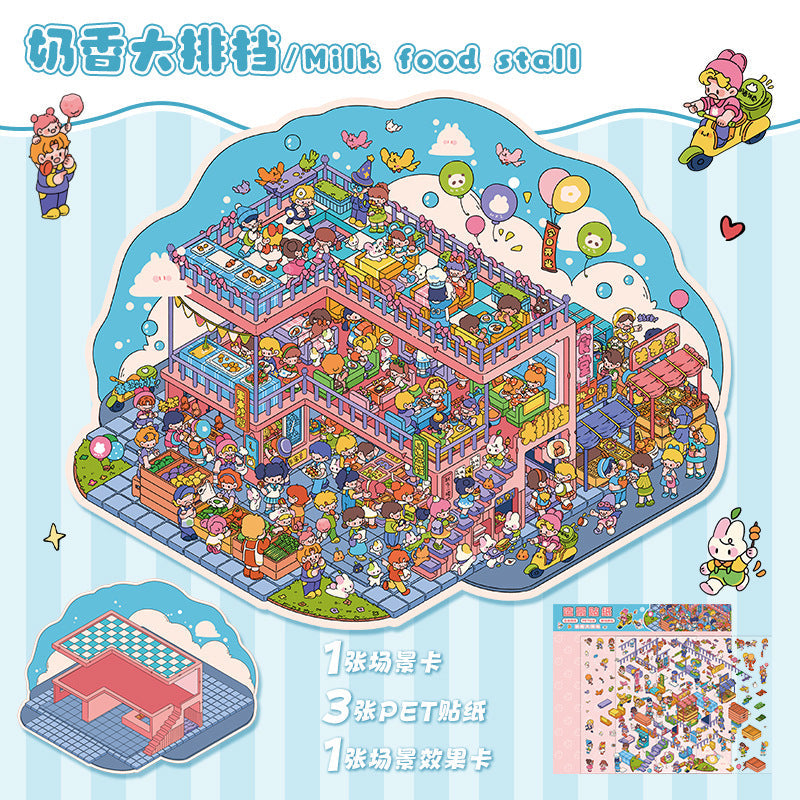 Link 1: 3D Scene Stickers Miniature Scene Collage Journal Stickers DIY Stickers