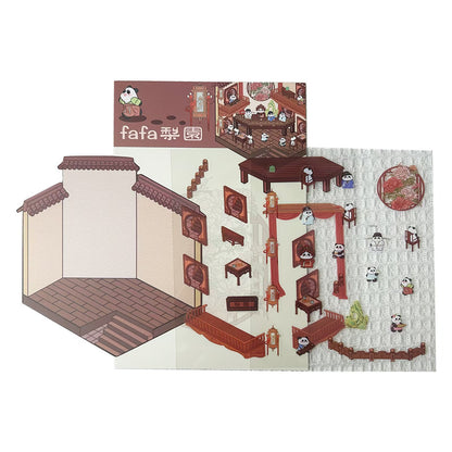 Link 55: Standard Size 3D Scene Stickers Bookstore | Restaurant | Liyuan | Hanfu Store