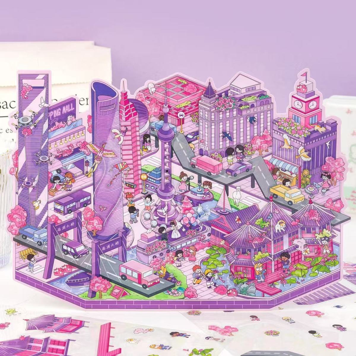 Link 27: Travel Scenery Stickers City Series Hangzhou Jiangnan Large Size High Difficulty Chinese Style