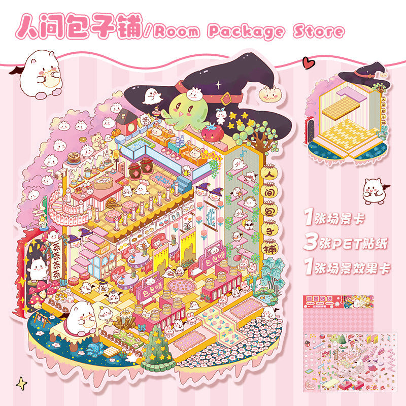 Link 1: 3D Scene Stickers Miniature Scene Collage Journal Stickers DIY Stickers
