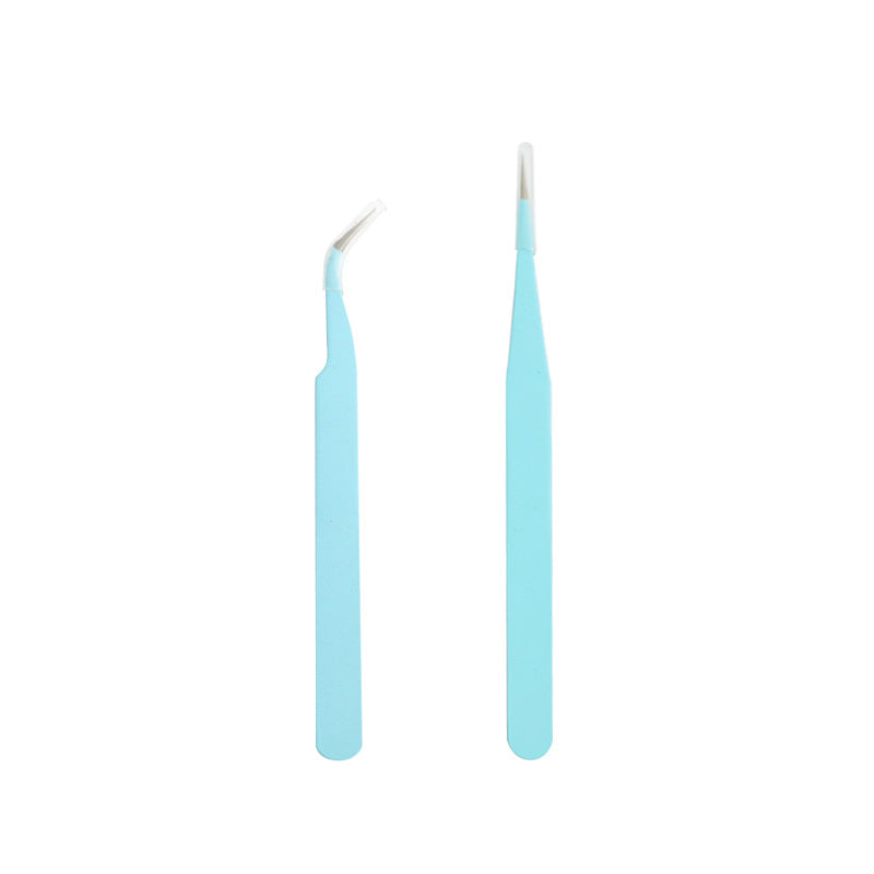 Link 7: Macaron Colorful Journal Tweezers Straight Curved Tips Stickers Handmade Journal Tools Stainless Steel Eyelash Tweezers