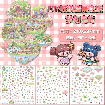 Link 30: XL 15 Fun Landscaping 3D Miniature House DIY Cute Miniature Scene Stickers
