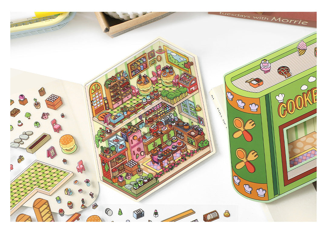 Link 50: 12 Themes Scene Stickers With Covers Scenery Journal Material Stickers