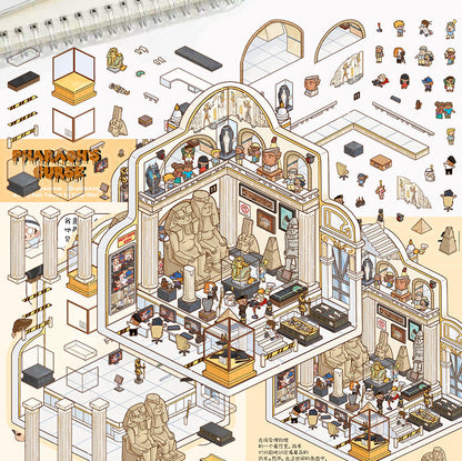 Link 22: Horror Spooky Stories Chinese Wedding Doomsday Scenery 3D DIY Scene Stickers