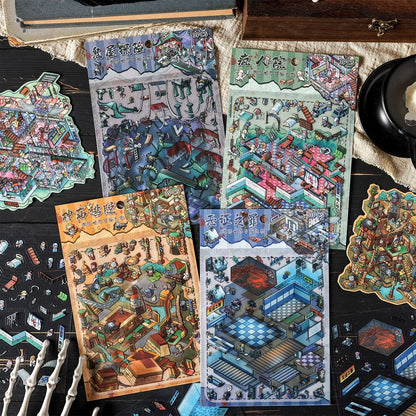 Link 49:  Spooky 3D Miniature Scene Stickers 4 Themes Scenery Stickers