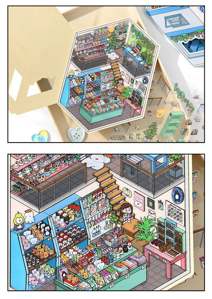 Link 50: 12 Themes Scene Stickers With Covers Scenery Journal Material Stickers