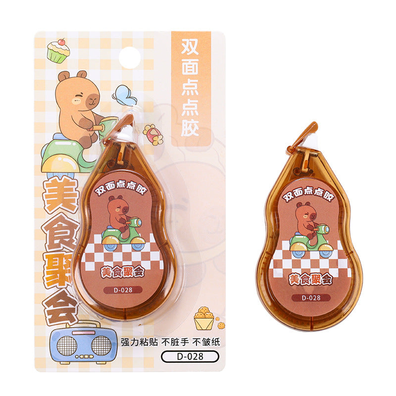 Link 25: 6m*5mm Capybara Scene Stickers Must Use Transparent Dot Glue High-Value Journal Double-Sided Tape