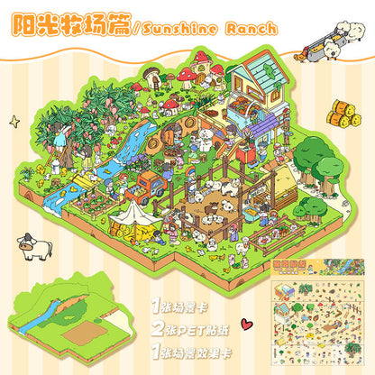 Link 2: 12.0 3D Scene Stickers Miniature Scene Different Thems Collage Journal Stickers DIY Stickers