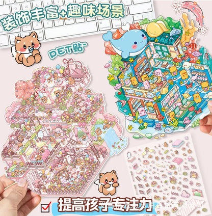 Link 30: XL 15 Fun Landscaping 3D Miniature House DIY Cute Miniature Scene Stickers