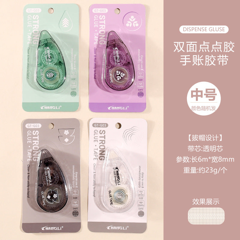 Link 24: 6m*8mm Scene Stickers Must Use Transparent Dot Glue High-Value Journal Double-Sided Tape