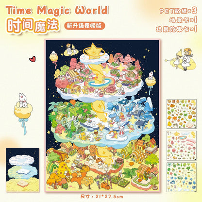 Link 10: 12 Different Scenery Stickers 3D Stickers Miniature Relief Journal Stickers