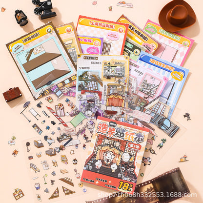 Link 45: 8 Themes in a Book 3D Mini Micro Scene Stickers Books