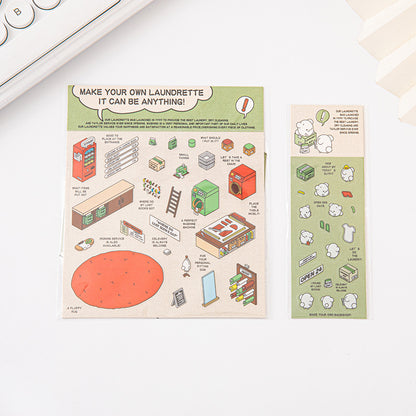 Link 37: Different Shops Themes 3D Miniature Scene Stickers  No-Cut Scene Scrapbook