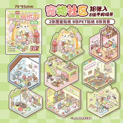 Link 45: 8 Themes in a Book 3D Mini Micro Scene Stickers Books