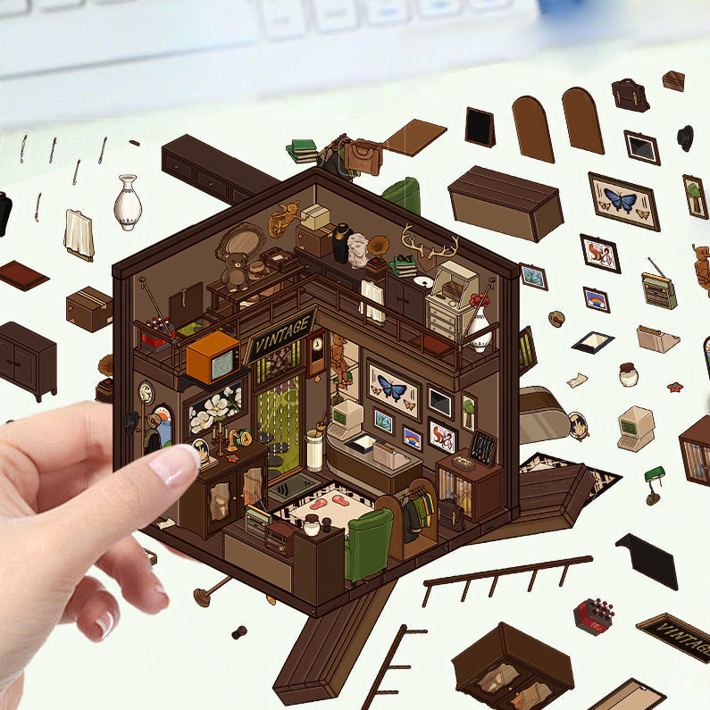 Link 22: Horror Spooky Stories Chinese Wedding Doomsday Scenery 3D DIY Scene Stickers