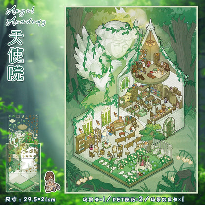 Link 15: 3 Sheet of Stickers Extra Large 3-Story Villa Scene Stickers 3D Stereoscopic Stacking Journal Stickers