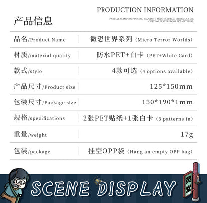 Link 49:  Spooky 3D Miniature Scene Stickers 4 Themes Scenery Stickers