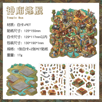 Link 49:  Spooky 3D Miniature Scene Stickers 4 Themes Scenery Stickers