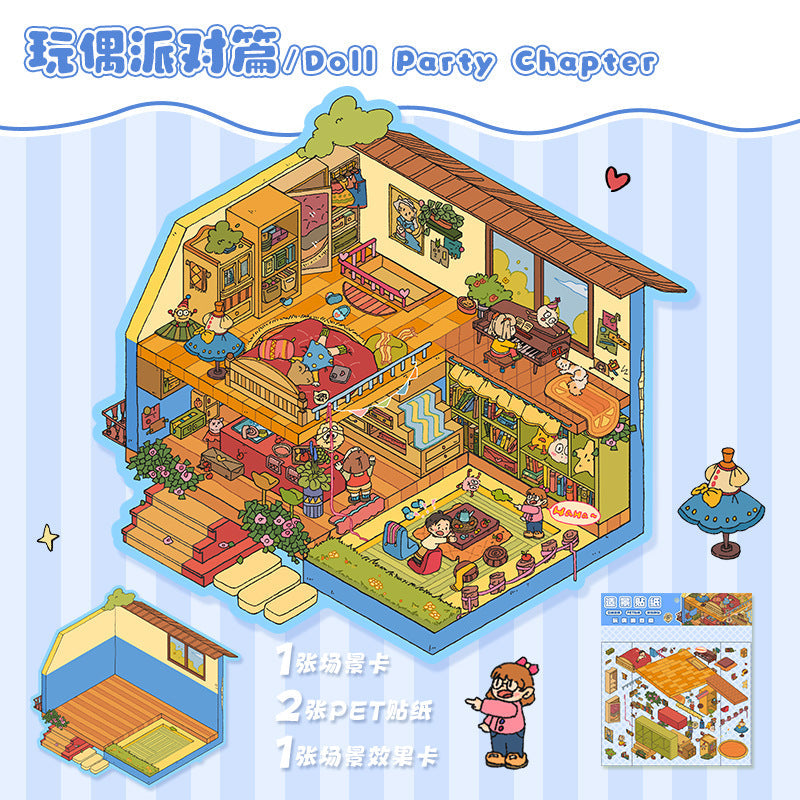 Link 1: 3D Scene Stickers Miniature Scene Collage Journal Stickers DIY Stickers