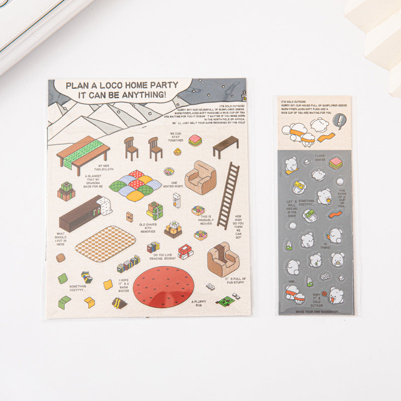 Link 37: Different Shops Themes 3D Miniature Scene Stickers  No-Cut Scene Scrapbook