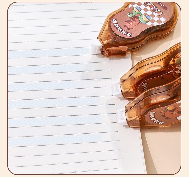 Link 25: 6m*5mm Capybara Scene Stickers Must Use Transparent Dot Glue High-Value Journal Double-Sided Tape