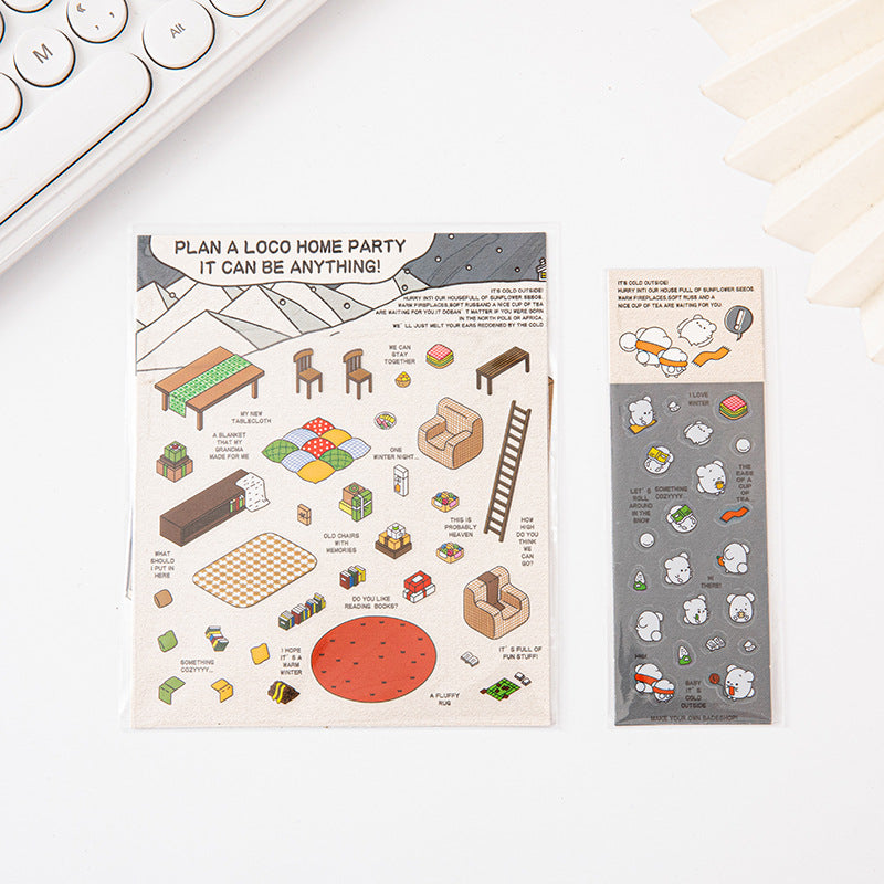 Link 37: Different Shops Themes 3D Miniature Scene Stickers  No-Cut Scene Scrapbook
