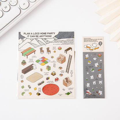 Link 37: Different Shops Themes 3D Miniature Scene Stickers  No-Cut Scene Scrapbook