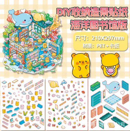 Link 30: XL 15 Fun Landscaping 3D Miniature House DIY Cute Miniature Scene Stickers